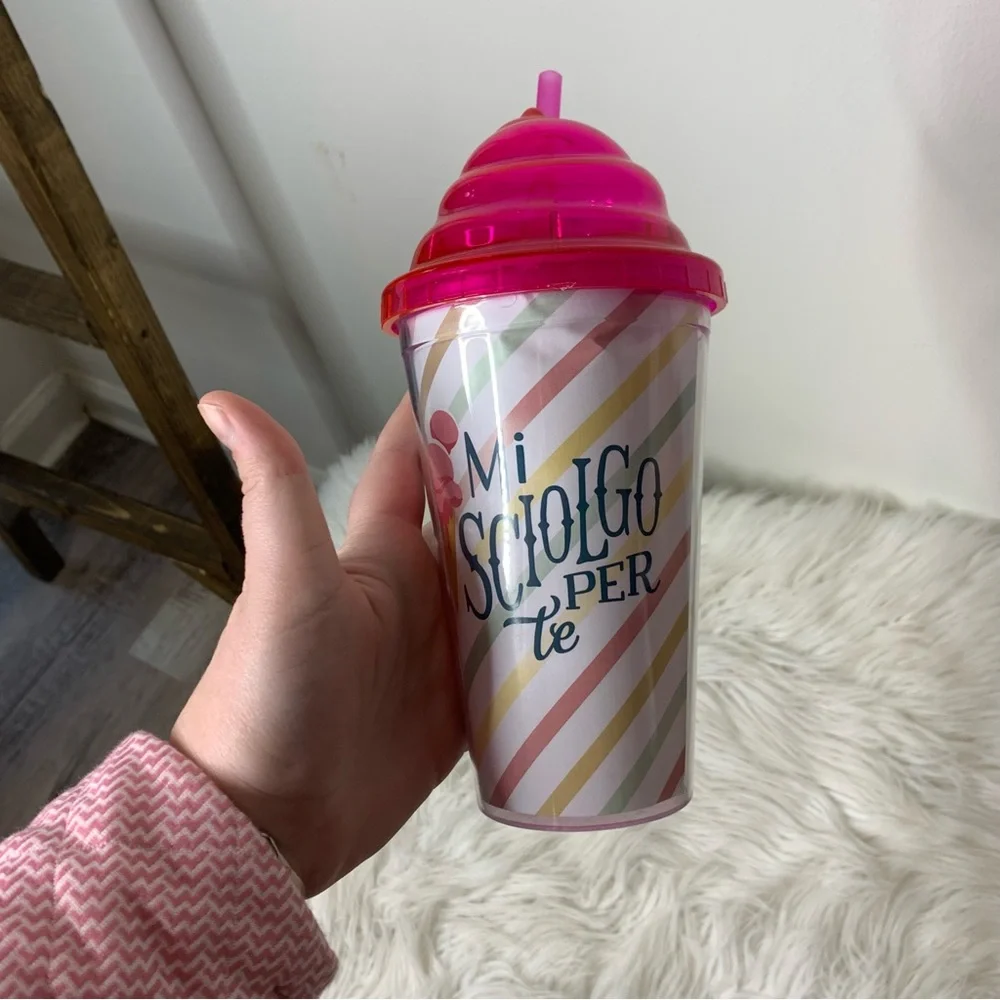 Disney Parks Epcot Italy Mickey I Love Gelato Disney Tumbler With Straw